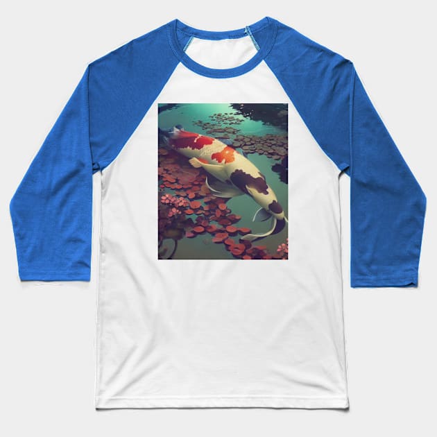 The Art of Koi Fish: A Visual Feast for Your Eyes 14 Baseball T-Shirt by Painthat